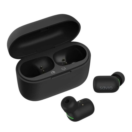 Auriculares Savio TWS-09 Inalámbricos Bluetooth para Chamadas e Música com IPX5 Pretos