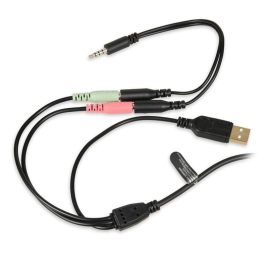 Auriculares iBox X3 con cable, audio estéreo para llamadas y música, control en cable, negro