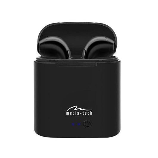 Auriculares Media-Tech MT3589K inalámbricos Bluetooth para llamadas y música con micrófono negro