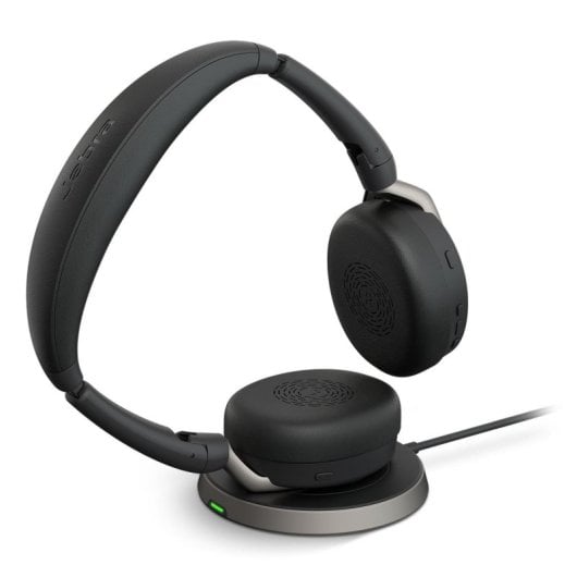 Casque Jabra Evolve2 65 Flex sans fil et filaire Bluetooth avec Annulation Hybride du Bruit, Microphone, pour bureau et centre d'appels, noir