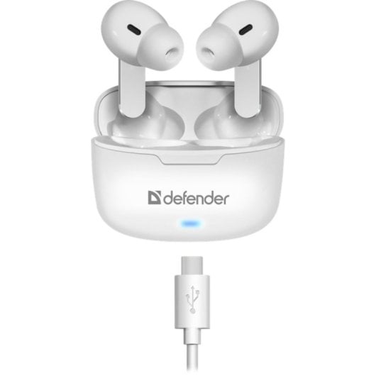 Kopfhörer Defender TWINS 903 kabellos True Wireless Bluetooth für Anrufe, Musik, Sport, Weiß