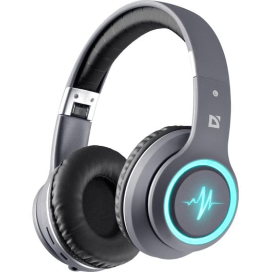 Auricolari Defender FREEMOTION B571 LED Wireless e Cablati Bluetooth per Chiamate Musica Sport Grigio