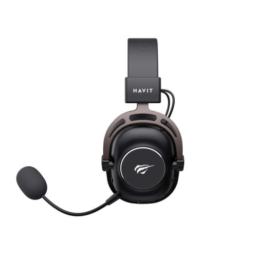 Auriculares Havit H2002YG inalámbricos y con cable Bluetooth para gaming con micrófono, negro y ocre