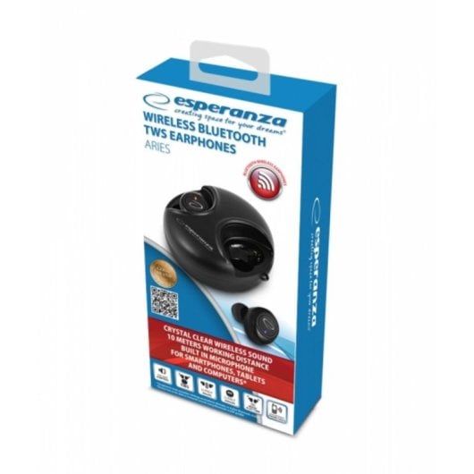 Auriculares Esperanza EH228K inalámbricos Bluetooth para llamadas y música, micrófono, negro