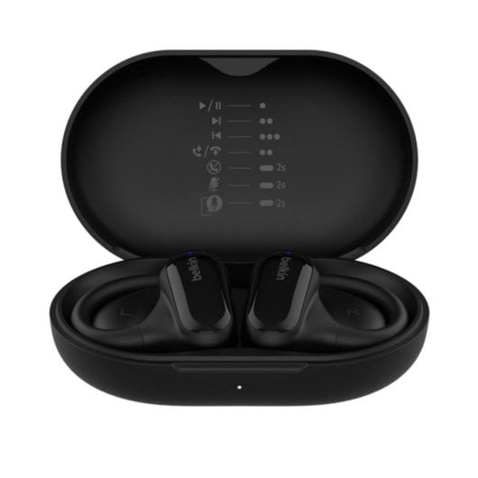 Auriculares Belkin SoundForm ClearFit intra-auriculares True Wireless Bluetooth com Cancelamento de Ruído e resistência IPX5, pretos