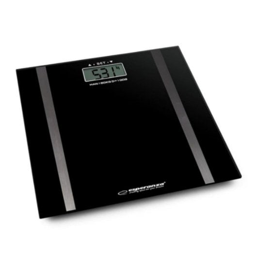 Báscula personal electrónica Esperanza EBS018K 180 kg vidrio templado negra LCD