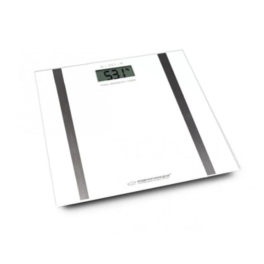 Báscula personal electrónica Esperanza Samba 180 kg blanca cristal sensor multiusuario