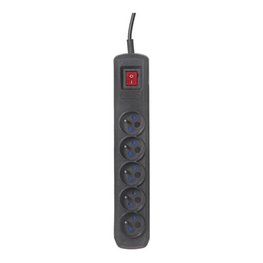 Multiprise Activejet ACP-5GN 5 prises Type E 3 m Noir intérieur interrupteur sécurité
