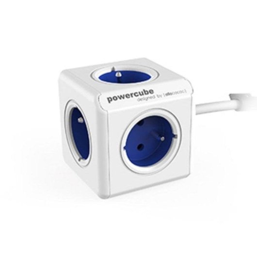 Régua de tomadas Allocacoc PowerCube Extended Type E 5 tomadas 1,5 m azul interior