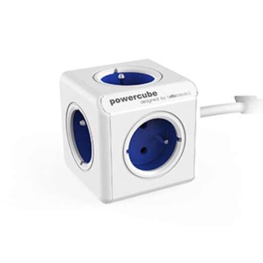 Multiprise Allocacoc PowerCube Extended Type E 1,5 m 5 sorties Bleu intérieur