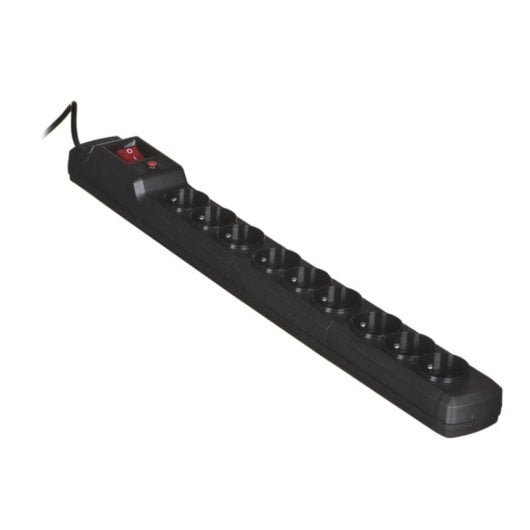 Extensão elétrica Activejet COMBO 9GN 5M 9 tomadas 5 m Tipo E Preto