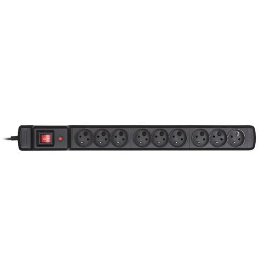 Extensão elétrica Activejet COMBO 9GN 5M 9 tomadas 5 m Tipo E Preto