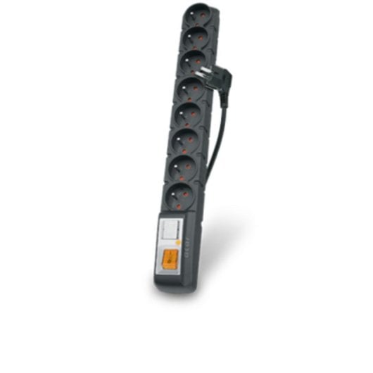 Multiprise ACAR S8 PRO 8 prises Noir Plastique Interrupteur Indicateur 2300 W