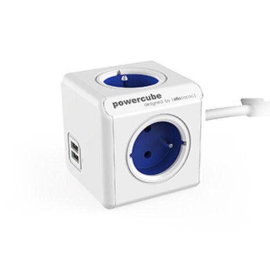 Regleta Allocacoc 2402BL/FREUPC 1,5 m 4 tomas AC 2 USB Azul Blanco