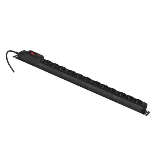 Multiprise Activejet COMBO 12 prises Type E 3m Protection surtension Noir