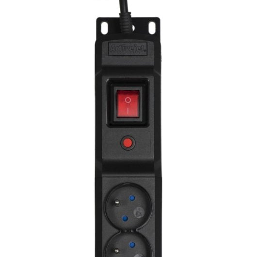 Multiprise Activejet COMBO 12 prises 1,5 m protection surtension noir