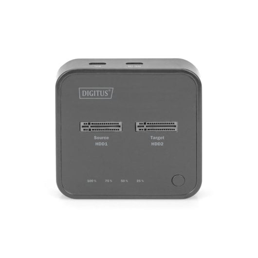 Estacao de acoplamento Digitus DS-50230 2x M.2 NVMe USB-C clonacao offline 10Gbps Preto