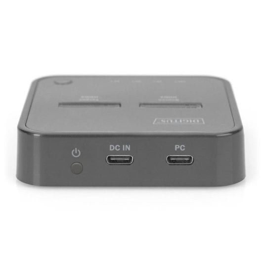 Estacao de acoplamento Digitus DS-50230 2x M.2 NVMe USB-C clonacao offline 10Gbps Preto
