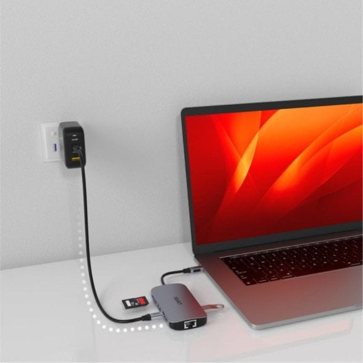 Hub UNITEK 6 puertos USB 3.2 Gen 1 Type-C 1000 Mbps uHUB N9+ con HDMI y lector SD