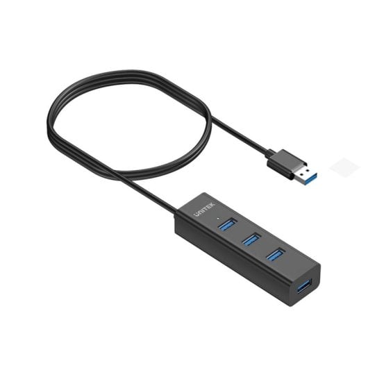 Hub UNITEK 4 puertos USB 3.2 Gen 1 modelo Y-3089V01 alimentacion 7,5 W ABS negro