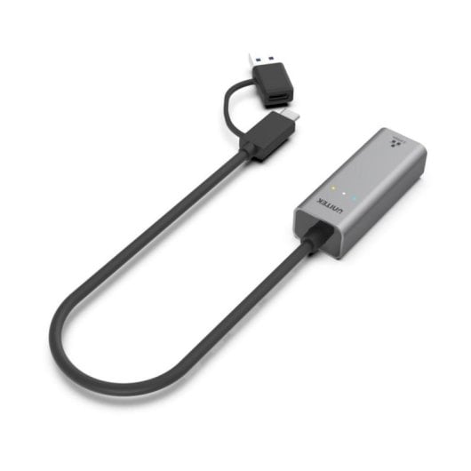 Adaptador USB Red UNITEK U1313C 2.5Gbps Type-A y Type-C Aluminio Space Grey