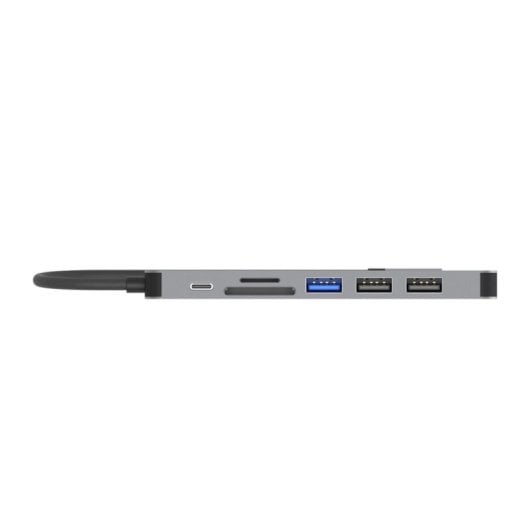 Hub UNITEK 7 puertos USB 3.2 Gen 1 Type-C modelo uHUB S7+ 100 W lector tarjetas y HDMI