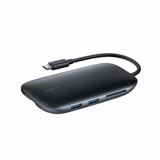 Docking Station AUKEY CB-C71 100 W USB-C HDMI RJ-45 Lector SD Negro