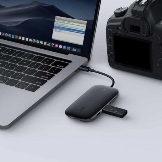 Docking Station AUKEY CB-C71 100 W USB-C HDMI RJ-45 Lector SD Negro