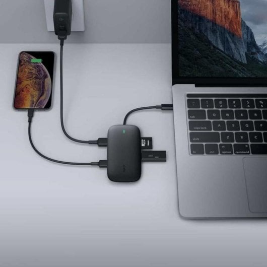 Docking Station AUKEY CB-C71 100 W USB-C HDMI RJ-45 Lector SD Negro