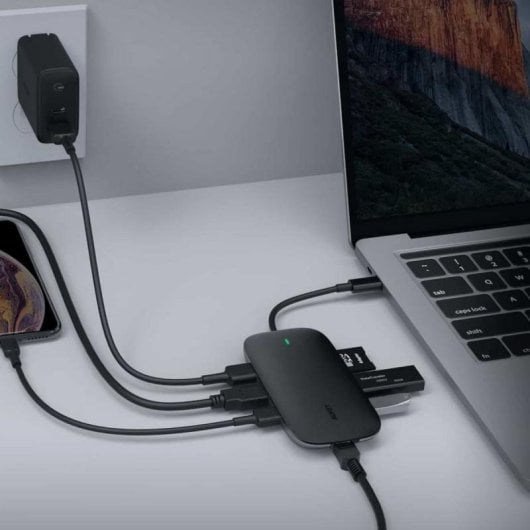 Docking Station AUKEY CB-C71 100 W USB-C HDMI RJ-45 Lector SD Negro