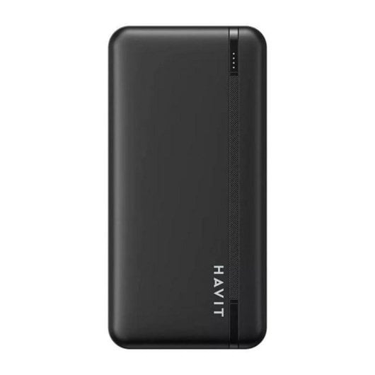 Batería externa Havit 20000 mAh Polímero de litio USB-C y 2x USB-A Negra