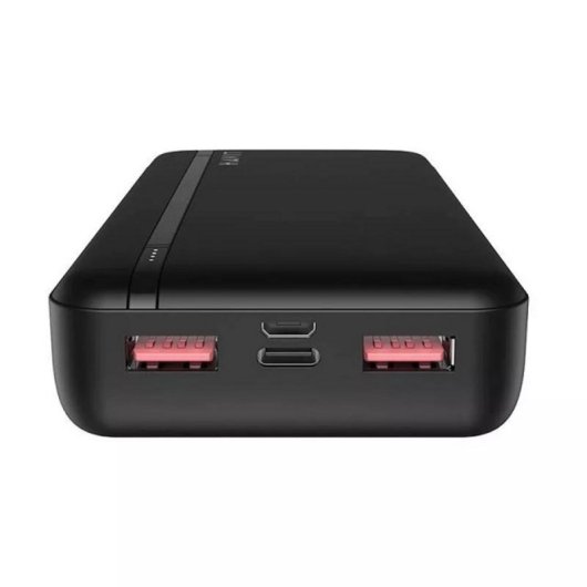 Batería externa Havit 20000 mAh Polímero de litio USB-C y 2x USB-A Negra