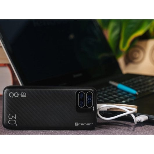 Power Bank Tracer Blaze 30000 mAh Quick Charge 3.0 65 W Negro