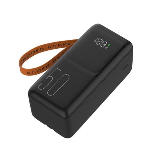 Powerbank Tracer VOUGE-5 50000 mAh 20 W Preto com Display LCD e Lanterna Integrada
