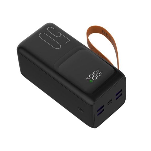 Powerbank Tracer VOUGE-5 50000 mAh 20 W Preto com Display LCD e Lanterna Integrada