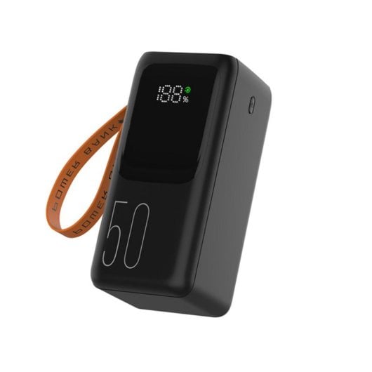 Powerbank Tracer VOUGE-5 50000 mAh 20 W Preto com Display LCD e Lanterna Integrada