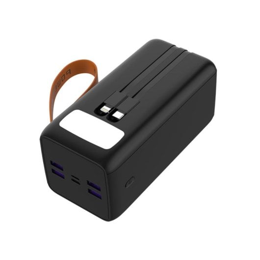 Powerbank Tracer VOUGE-5 50000 mAh 20 W Preto com Display LCD e Lanterna Integrada