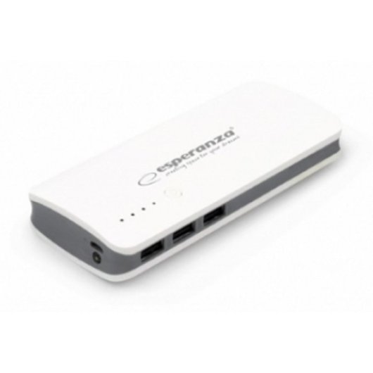 Powerbank Esperanza EMP106WE Radium 8000 mAh Cinzento Branco Universal USB