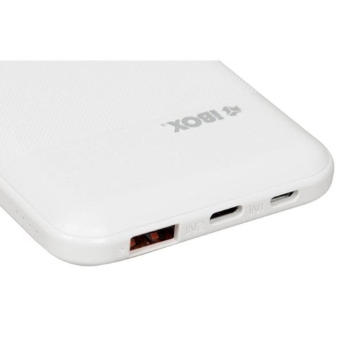 Powerbank iBox IPB10 10000 mAh Blanco PD 3.0 QC 3.0 20 W USB-C y USB-A