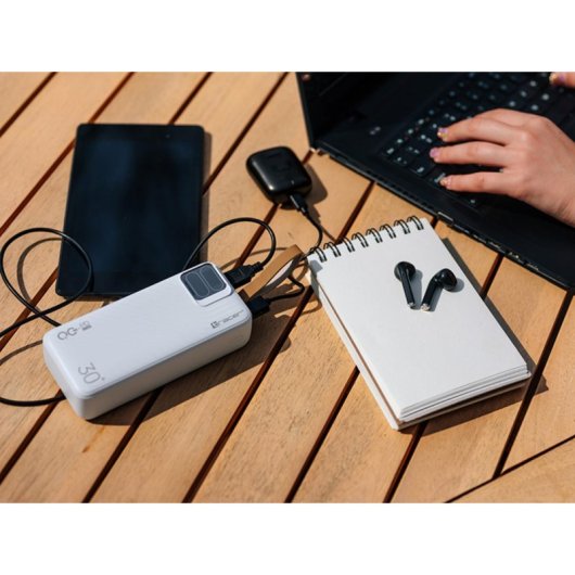 Power bank Tracer Blaze 30000 mAh Quick Charge 3.0 65 W Blanco
