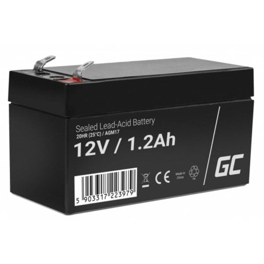 Bleiakku Green Cell AGM17 12V 1,2Ah Schwarz VRLA versiegelt langlebig