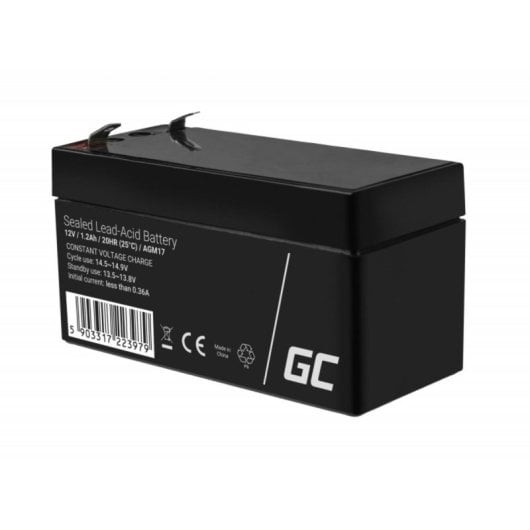 Bleiakku Green Cell AGM17 12V 1,2Ah Schwarz VRLA versiegelt langlebig