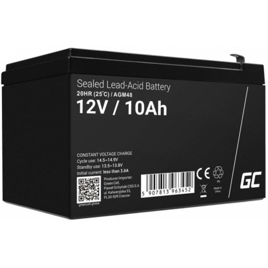 Batterie Green Cell AGM48 12 V 10 Ah Schwarz AGM VRLA 1 Stueck