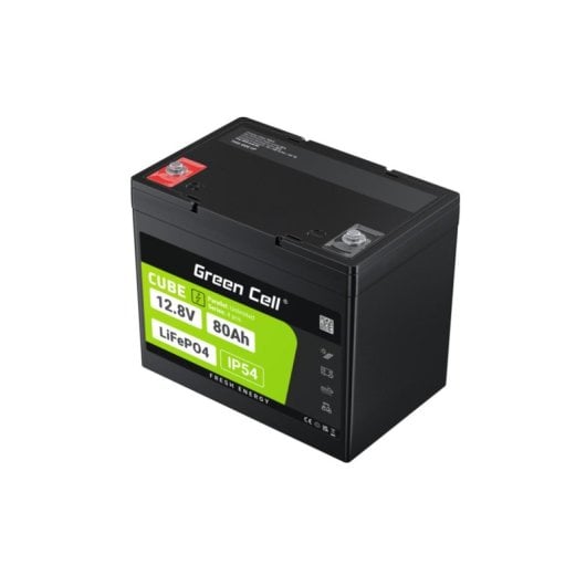 Batería Green Cell LFPGC12V80AH 12,8 V 80 Ah LiFePO4 Black Green