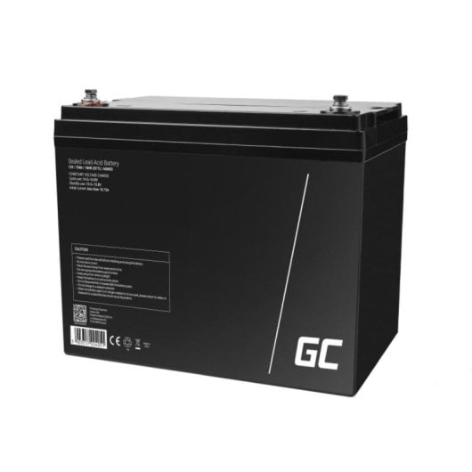 Batteria Green Cell AGM25 12 V 75 Ah Piombo Sigillato VRLA Nera