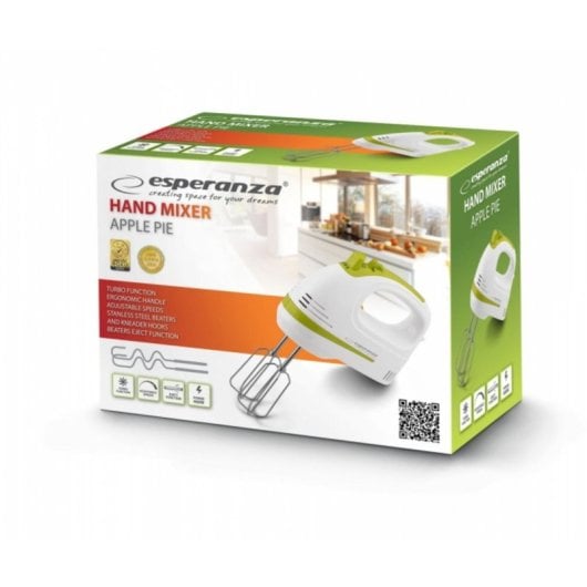 Batidora de mano Esperanza EKM011 Verde claro 400W carcasa plástica