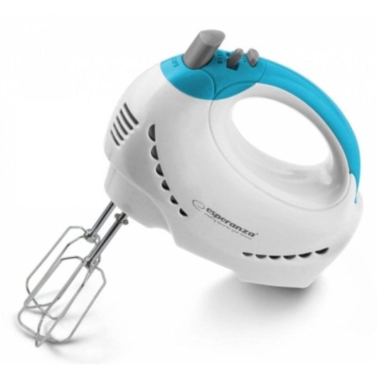 Batidora de mano Esperanza EKM010 Azul claro Blanco 300W Mango ergonómico Turbo