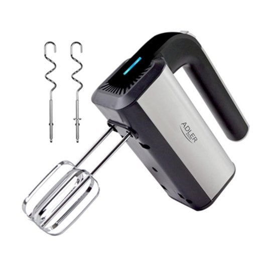 Batidora de mano Adler AD 4225 800W acero inoxidable 5 velocidades negro plata