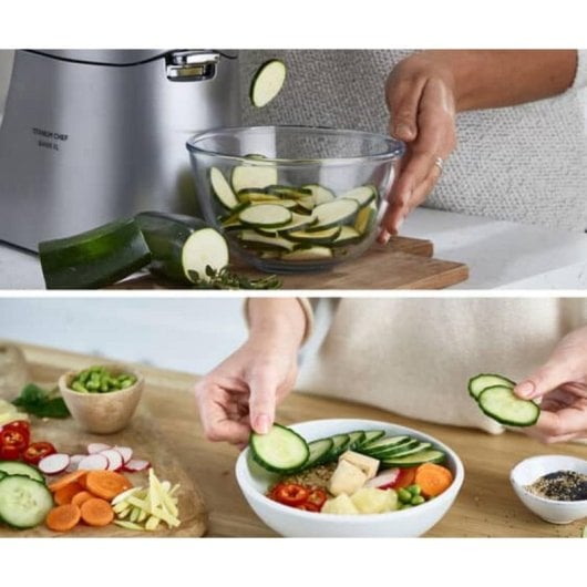Kit-Aufsatz Kenwood AT 340 Grau Aluminium Kunststoff 7 Edelstahl-Schneidscheiben