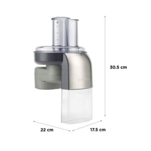Kit-Aufsatz Kenwood AT 340 Grau Aluminium Kunststoff 7 Edelstahl-Schneidscheiben